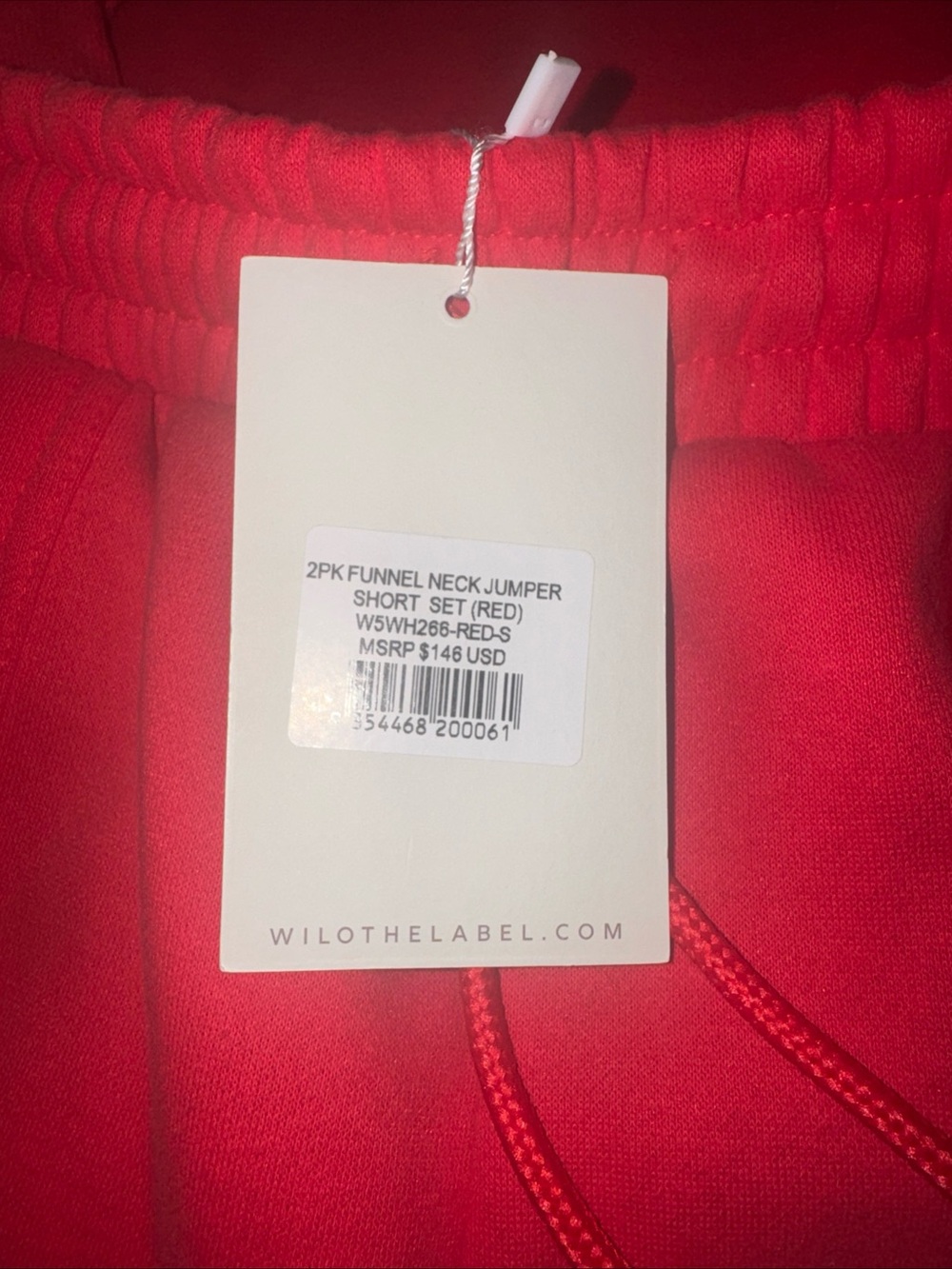Wilo the label NWT Sporty Red Sweatshirt & Shorts Set size small - Picture 2 of 9